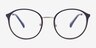 Tizzy Navy MetalEyeglass Frames from EyeBuyDirect, Front View