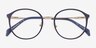 Tizzy Navy MetalEyeglass Frames from EyeBuyDirect, Closed View