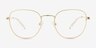 Whirl Shiny Gold MetalEyeglass Frames from EyeBuyDirect, Front View