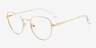 Whirl Shiny Gold MetalEyeglass Frames from EyeBuyDirect, Angle View