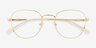 Whirl Shiny Gold MetalEyeglass Frames from EyeBuyDirect, Closed View