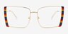 Stay True Gold Rainbow MetalEyeglass Frames from EyeBuyDirect, Front View