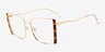 Stay True Gold Rainbow MetalEyeglass Frames from EyeBuyDirect, Angle View