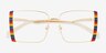 Stay True Gold Rainbow MetalEyeglass Frames from EyeBuyDirect, Closed View