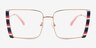 Stay True Rose Gold MetalEyeglass Frames from EyeBuyDirect, Front View