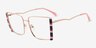 Stay True Rose Gold MetalEyeglass Frames from EyeBuyDirect, Angle View