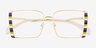 Stay True Gold MetalEyeglass Frames from EyeBuyDirect, Closed View