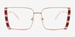 Stay True Rose Gold Multicolor MetalEyeglass Frames from EyeBuyDirect, Front View
