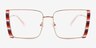 Stay True Rose Gold Multicolor MetalEyeglass Frames from EyeBuyDirect, Front View