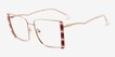 Stay True Rose Gold Multicolor MetalEyeglass Frames from EyeBuyDirect, Angle View
