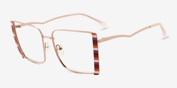 Rose Gold Multicolor Stay True -  Metal Eyeglasses