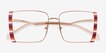 Stay True Rose Gold Multicolor MetalEyeglass Frames from EyeBuyDirect, Closed View