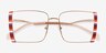 Stay True Rose Gold Multicolor MetalEyeglass Frames from EyeBuyDirect, Closed View