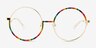 Love More Gold MetalEyeglass Frames from EyeBuyDirect, Front View