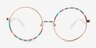 Love More Rose Gold MetalEyeglass Frames from EyeBuyDirect, Front View