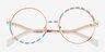 Love More Rose Gold MetalEyeglass Frames from EyeBuyDirect, Closed View