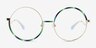 Love More Silver MetalEyeglass Frames from EyeBuyDirect, Front View