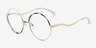Love More Silver MetalEyeglass Frames from EyeBuyDirect, Angle View
