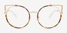 Free Spirit Rainbow Gold MetalEyeglass Frames from EyeBuyDirect, Front View