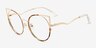 Free Spirit Rainbow Gold MetalEyeglass Frames from EyeBuyDirect, Angle View