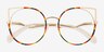 Free Spirit Rainbow Gold MetalEyeglass Frames from EyeBuyDirect, Closed View