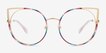Free Spirit Multicolor Gold MetalEyeglass Frames from EyeBuyDirect, Front View