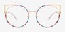 Free Spirit Multicolor Gold MetalEyeglass Frames from EyeBuyDirect, Front View
