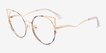 Free Spirit Multicolor Gold MetalEyeglass Frames from EyeBuyDirect, Angle View