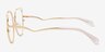 Free Spirit Multicolor Gold MetalEyeglass Frames from EyeBuyDirect, Side View