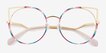 Free Spirit Multicolor Gold MetalEyeglass Frames from EyeBuyDirect, Closed View