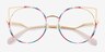 Free Spirit Multicolor Gold MetalEyeglass Frames from EyeBuyDirect, Closed View