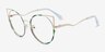 Free Spirit Multicolor Silver MetalEyeglass Frames from EyeBuyDirect, Angle View