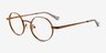 Danbury Bronze MetalEyeglass Frames from EyeBuyDirect, Angle View