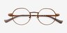 Danbury Bronze MetalEyeglass Frames from EyeBuyDirect, Closed View