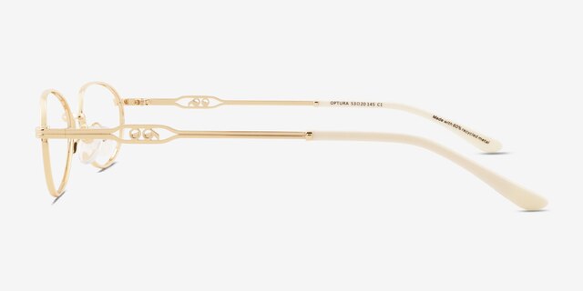 Optura Gold Alternative MaterialsEyeglass Frames from EyeBuyDirect, Side View