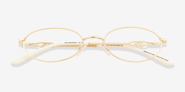 Optura Gold Alternative MaterialsEyeglass Frames from EyeBuyDirect, Closed View