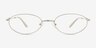 Optura Argenté Matériaux biosourcésMontures de lunettes de vue d'EyeBuyDirect, Vue de Face