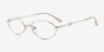 Optura Argenté Matériaux biosourcésMontures de lunettes de vue d'EyeBuyDirect, Vue d'Angle