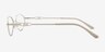Optura Argenté Matériaux biosourcésMontures de lunettes de vue d'EyeBuyDirect, Vue de Côté