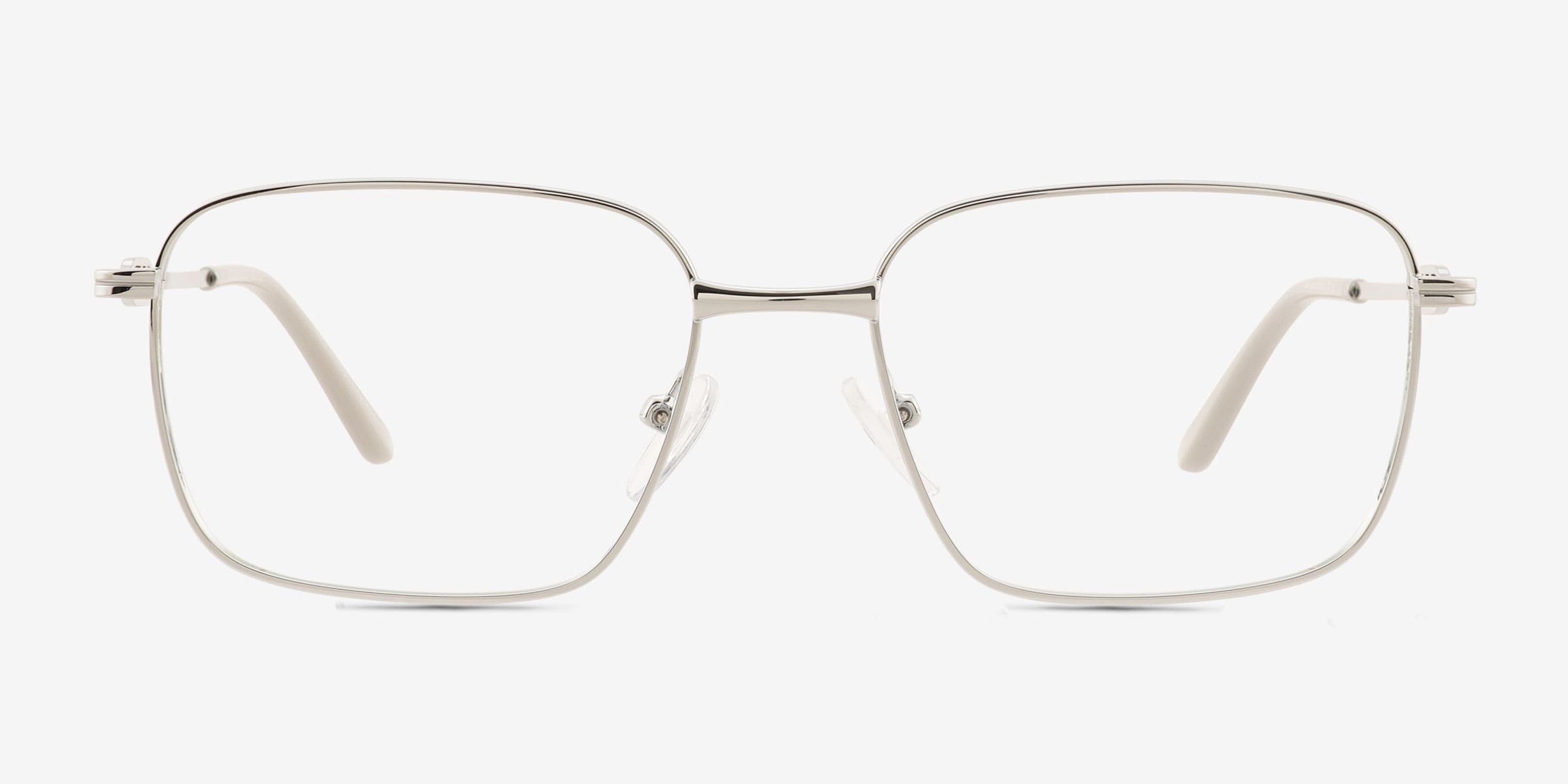 Vizzo Rectangle Silver Full Rim Eyeglasses | Eyebuydirect