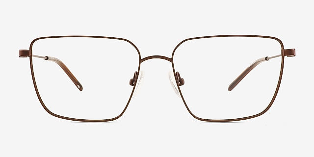 Sartori Brown Alternative MaterialsEyeglass Frames from EyeBuyDirect, Front View