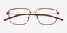 Sartori Brun Matériaux biosourcésMontures de lunettes de vue d'EyeBuyDirect, Vue Rapprochée