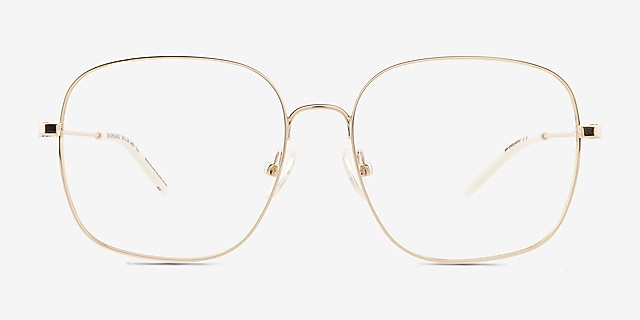 Beauregard Gold Alternative MaterialsEyeglass Frames from EyeBuyDirect, Front View