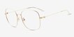 Beauregard Gold Alternative MaterialsEyeglass Frames from EyeBuyDirect, Angle View