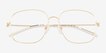 Beauregard Gold Alternative MaterialsEyeglass Frames from EyeBuyDirect, Closed View