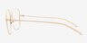 Beauregard Rose Gold Alternative MaterialsEyeglass Frames from EyeBuyDirect, Side View