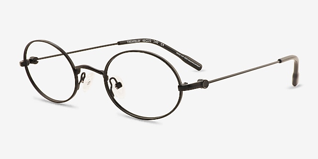 Tremblay Black Alternative MaterialsEyeglass Frames from EyeBuyDirect, Angle View