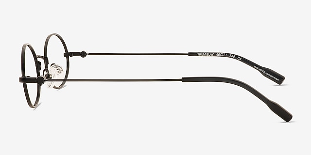 Tremblay Black Alternative MaterialsEyeglass Frames from EyeBuyDirect, Side View