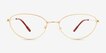 Caulfield Gold Alternative MaterialsEyeglass Frames from EyeBuyDirect, Front View