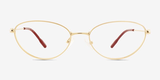 Caulfield Gold Alternative MaterialsEyeglass Frames from EyeBuyDirect, Front View
